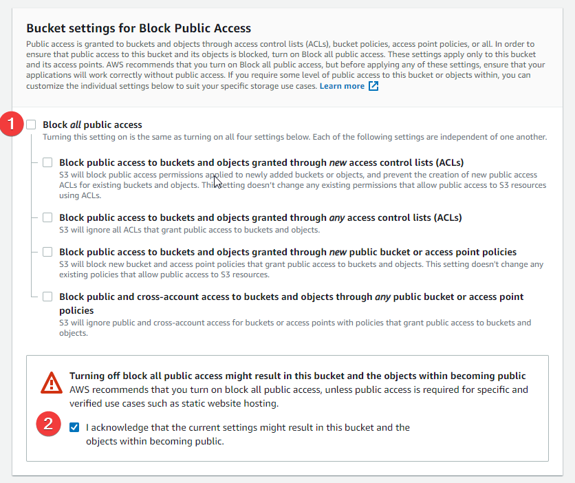 Amazon S3 Create Bucket