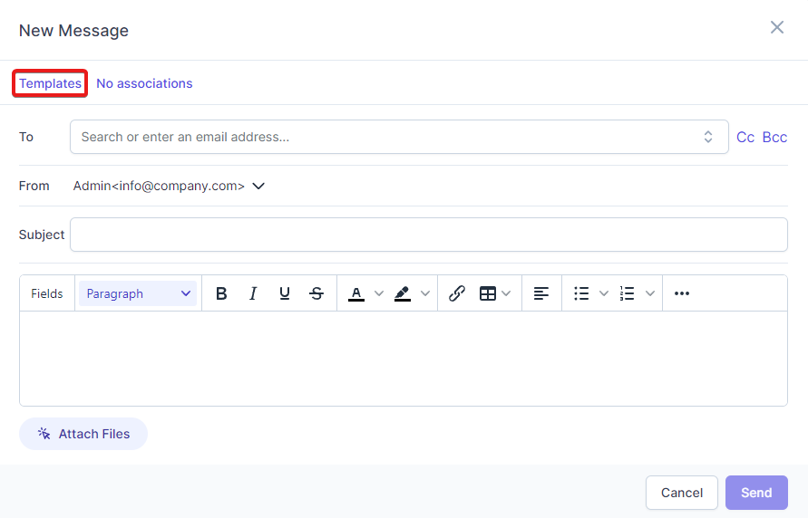 Create New Email Template