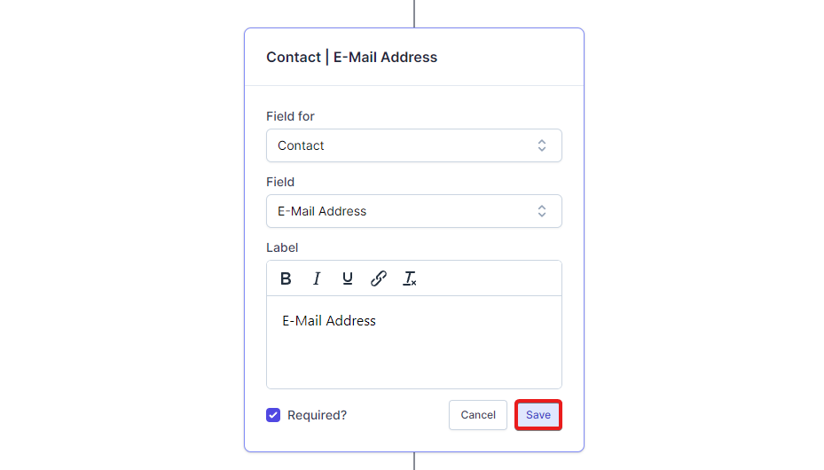 Edit Web Form Field