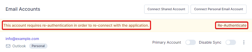 Email Account Requires Authentication