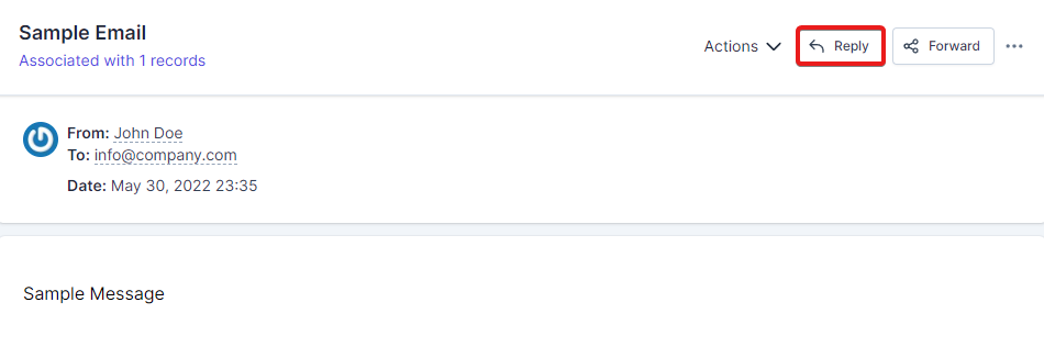 Reply To Email Message